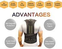 Back Brace Waist Support Belt - Helps Relieve Lower Back Pain, Round Shoulder, Sciatica, Scoliosis, Herniated Disc or Degenerative Disc Disease