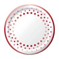 Creative Converting 317994 Sparkle and Shine Ruby 8-Count 10-Inch Paper Banquet Plates, Foil