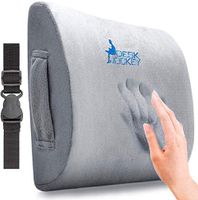 Desk Jockey Lumbar Pillow Support Cushion - Clinical Grade Memory Foam Orthopedic for Car Driving & Office Chairs