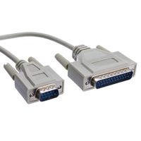 GOWOS Serial Cable, DB9 Male to DB25 Male, UL Rated, RS232, 9 Conductor, 6 Feet - 10 Pack
