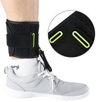 TENBON Ankle Support Drop Foot Brace Orthosis - Comfort Cushioned Adjustable Wrap Compression for Improved Walking Gait, Prevents Cramps Ankle Sprains