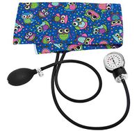 Prestige Medical Premium Adult Aneroid Sphymomanometer In Clamshell Packaging, Party Owls Royal