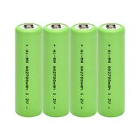 AA 1.2V Lithium Batteries (4 Pack) Rechargeable Cylindrical Battery 2700mAh High Performance at Low Temperature