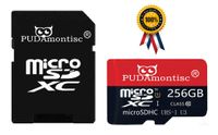 256GB V30 A1 Micro SD Card MicroSD SDXC TF Card Plus Adapter Pack & Card Reader Ultra High Speed Class 10 TF MicroSDXC 4K Flash U3 for