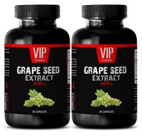 antioxidant Complex Supplement - Grape Seed Extract 100 MG - grapeseed Vitamins - 2 Bottles 60 Capsules
