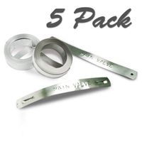 DYMO Metal Labels Non-Adhesive Aluminum Embossing Tape, 1/2-inch, 16-Foot Cassette (Pack of 5), (31000)