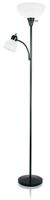 V-LIGHT Floor Lamp with 3-Way Socket and Separate Adjustable Gooseneck Reading Lamp, CFL (VS100243B)