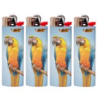 4 x BIC Lighters Animal Lover"Parrot"