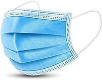 Disposable 3-Ply Earloop Face Masks Outdoors Mouth Nose Cover for Adult (20 Pack) Blue