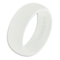 Honor Eternity Ring Men's Silicone Ring Rubber Wedding Band (Pure White, 13)