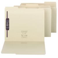Smead Extra-Capacity Fastener File Folder with SafeSHIELD Fastener, 1 Fastener, 1-1/4" Expansion, Reinforced 1/3-Cut Tab, Guide Height, Letter Size, Manila, 50 per Box (14575)