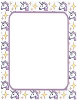 Purple Unicorn Stationery Printer Paper 26 Sheets