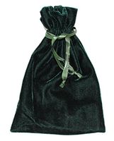 Velvet Jewelry Bag, Soft Drawstring Pouch, Tarot, Dice, Rune or Card Gift Bag, Small 4" x 6" (Hunter Green, 1 Pack)
