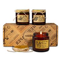 Scented Candles, Aromatherapy Candles, Highly Scented and Long Burning Vintage Jar Soy Candles, Natural Organic Soy Wax Candles with Pure Essential Oil for Stress Relief Relaxation, Gifts for Women