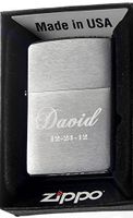 Groomsman Personalizied Zippo Brush Silver Pocket Lighter Free Engraving