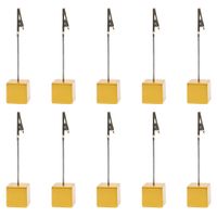 senover 10pcs Table Number Holder Name Place Card Holder Memo Clip Holder Stand Note Holder Pictures Card Paper Menu Clip (Gold)