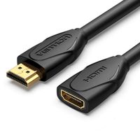Vention HDMI Cable,HDMI Male to Female Extension Cable Support 4K 3D Full HD 1080P Resolution HDMI Extender for TV Stick, Chromecast, Nintendo Switch, Xbox, PS3/4, Blu-Ray Player, HDTV(16Ft/5m)