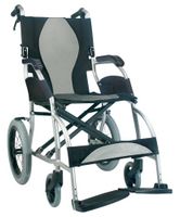 Karman Healthcare S-2501 Ergonomic Ultra Lightweight Transport Chair, Pearl Silver, 16" Seat Width