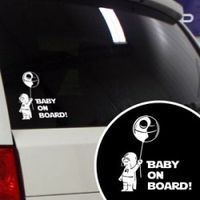 Darth vader baby on board star wars Sticker Decal For laptop Car Windows Room (11" inches, White)