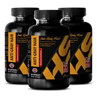 Anti Aging - Anti Gray Hair - Natural Formula - Nettle Horsetail Tea - 3 Bottles (180 Capsules)