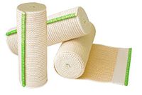 NexSkin Elastic Compression Wrap (6” Wide, 3 Pack) with Hook and Loop Fasteners at Both Ends | Stretch Cotton Athletic Bandage Roll | Support & First Aid for Sports, Medical, and Injury Recovery