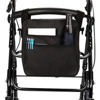 SupreGear Rollator Bag, Lightweight Durable Nylon Universal Fit Organizer Carry Bag Travel Tote Walker Accessories Bag for Any Walker Style Rollator Wheelchair Transport Chair