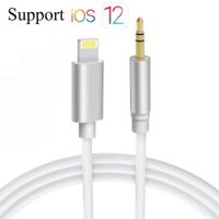 for iPhone AUX Cable Headphone Adapter 3.5mm Stereo Jack Speakers Cable Tablets MP3 Players Car Aux Cord Female Compatible for iPhone 11/XS Max/XR/8/8 Plus7/7 Plus Support All iOS (3.3ft) (Silver)