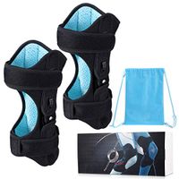 Slimerence New Knee Protection Booster 3-Speed Powerful Spring Force Adjustment Power Lift Joint Support Non-Slip for Sports Climbing Reduces Soreness Old Cold Leg Unisex 1 Pair Black S