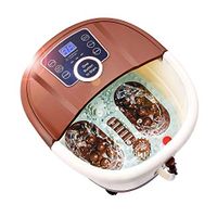 Foot Spa Bath Massager with Heat, 16 Pedicure Spa Motorized Shiatsu Roller Massaging Acupuncture Point, Frequency Conversion, O2 Bubbles, Adjustable Time & Temperature, LED Display