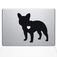 The Decal Guru I Love My French Bulldog Decal Vinyl Sticker, 13" MacBook Pro (2016 & Newer Models), Black (1480-MAC-13X-BLA)