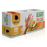 500 BPA Free Disposable Poly PE Gloves Large, Food Grade