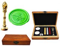 MNYR Cute Bird on Flower Luxury Wood Box Rose Gold Metal Peacock Wedding Invitations Gift Cards Paper Stationary Envelope Seals Custom Logo Wax Seal Sealing Stamp Wax Sticks Melting Spoon Gift Box Kit
