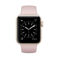 Apple Watch Series 2 Smartwatch 42mm Gold Aluminum Case Pink Sport Band (Pink Sport Band) (Renewed) (Pink)