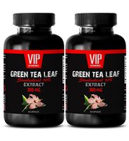 Fat burner pills for women weight loss for men - GREEN TEA LEAF EXTRACT - Green tea supplement cholesterol - 2 Bottles 120 Capsules