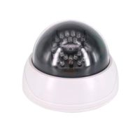 L-San Outdoor Imitation Dome Camera Fake Monitors Simulation Surveillance Camera with LED Lights Indoor Camera White