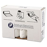 Inteplast S386014N High-Density Can Liner, 38 x 60, 60gal, 14mic, Clear, 25/Roll, 8 Rolls/Carton