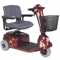 CTM - HS-320 - Mid-Range Travel Scooter - 3-Wheel - Burgundy