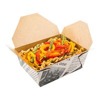 Restaurantware RWA0147NP-50 Disposable Takeout Container, 45 oz / #8, Newsprint