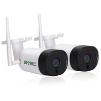 WiFi Security Camera Outdoor, SV3C 5MP Wireless Surveillance Camera, Two-Way Audio, IR Night Vision, Motion Detection Security Camera, IP66 Waterproof IP Camera,Support Max 128GB SD Card-2 Pack