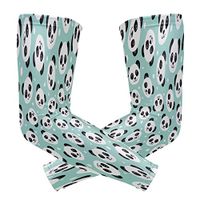 ZZKKO Panda Head Cooling Arm Sleeves Cover Uv Sun Protection for Men Women Running Golf Cycling Arm Warmer Sleeves 1 Pair