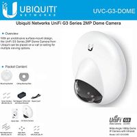 Ubiquiti UniFi UVC-G3-DOME IP Video Camera G3 Dome Wide-Angle 1080p HD with Infrared