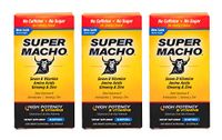 Super Macho Dietary Supplement with High Potency Zinc & 7 B Vitamins, No Preservatives, Sugar or Caffeine, Made in USA, 50 Softgels (3 Pack)