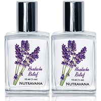 Headache Relief -Relieve Tension Pain, Pressure, Sinus, Calm Nerves, Stomach, Cool Skin with 100% Authentic Pure Therapeutic Grade Essential Oils Peppermint Lavender Roll-on Kids Safe (2-PACK) 2X 15ml