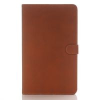 TechCode Smart Slim Case Cover PU Leather Stand Multi Function with Built-in Magnet Sleep&Wake Feature for SAMSUNG Tab A T 580,2016 New Design(Dark Brown)