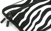 - Exotic Zebra Black White Sleeve Case for ASUS Eee PC Seashell Karim Rashid Collection 1008P-KR-PU17-PI 10.1-Inch Hot Pink Netbook {+ 1pc name tag}