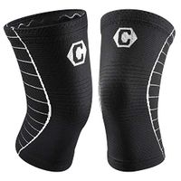 CAMBIVO 2 Pack Knee Brace, Knee Compression Sleeve Support for Men and Women, Running, Hiking, Arthritis, ACL, Meniscus Tear, Sports, Home Gym (LightGray,Medium)
