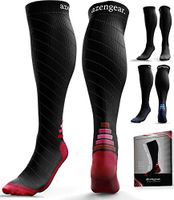Compression Socks for Men & Women (20-30 mmHg) - Anti DVT Stockings - Varicose Veins - Running - Nurses - Shin Splints Calf Pressure Support - Pregnancy - Flight Travel - S/M