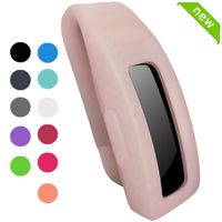 HQzon Compatible Clip Replacement for Fitbit Inspire & Fitbit Inspire HR Fitness Tracker, Made of Soft Comfortable Silicone（Clip-Transparent Pink）