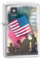 Zippo Lighter: U.S. Army Soldiers - Brushed Chrome 77157