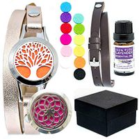 Essential Oil Bracelet Set with Gift Box and 10ml Lavender Essential Oil - Anxiety Bracelet - Aromatherapy On The Go